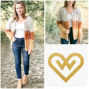 Woven Heart | Faux Fur Cardigan